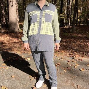 Saint Germain Vintage 2 Piece Set Blue And Green Size 1X